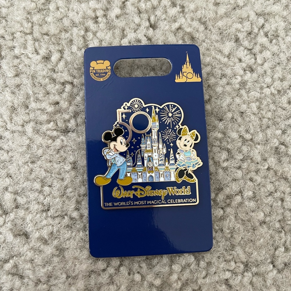 Disney 50th anniversary Mickey & Minnie Mouse pin